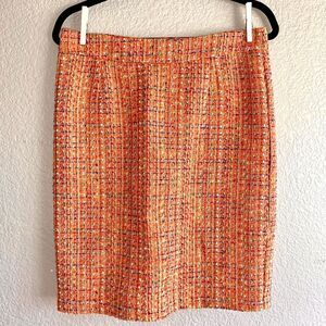 Filtre Orange Multi Tweed Vintage Skirt – Size 8